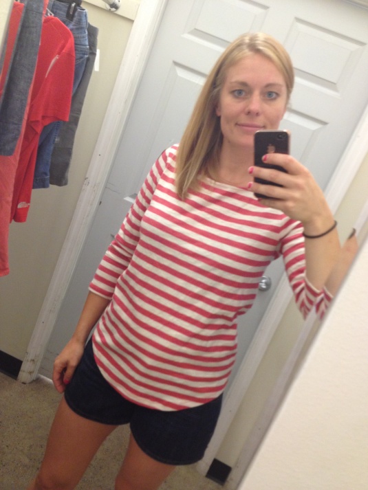 Ann Taylor Boatneck Striped Shirt
