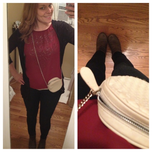 '20's swag purse from Forever 21, whole outfit $31.  